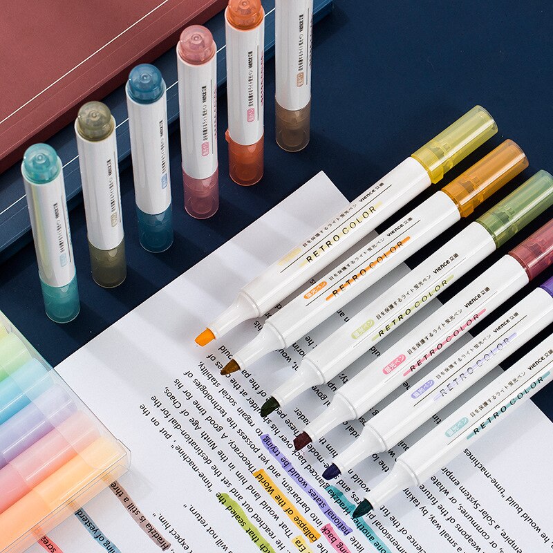 SIXSIX 6Pcs/set Colors Highlighter Pen Mild Colors... – Vicedeal