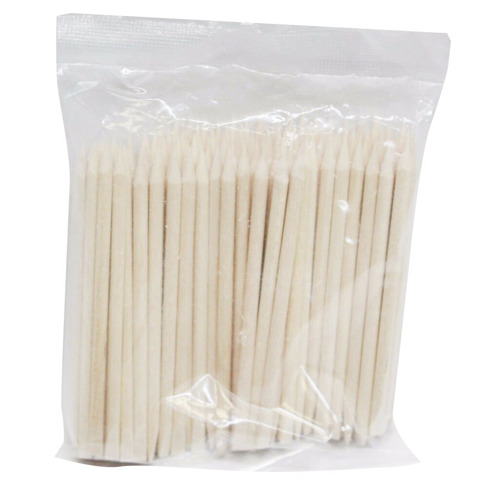 50 Stks/set Vrouwen Lady Double End Nail Art Wood Stick Cuticle Pusher Remover Pedicure Professionele Nail Art Tool Set