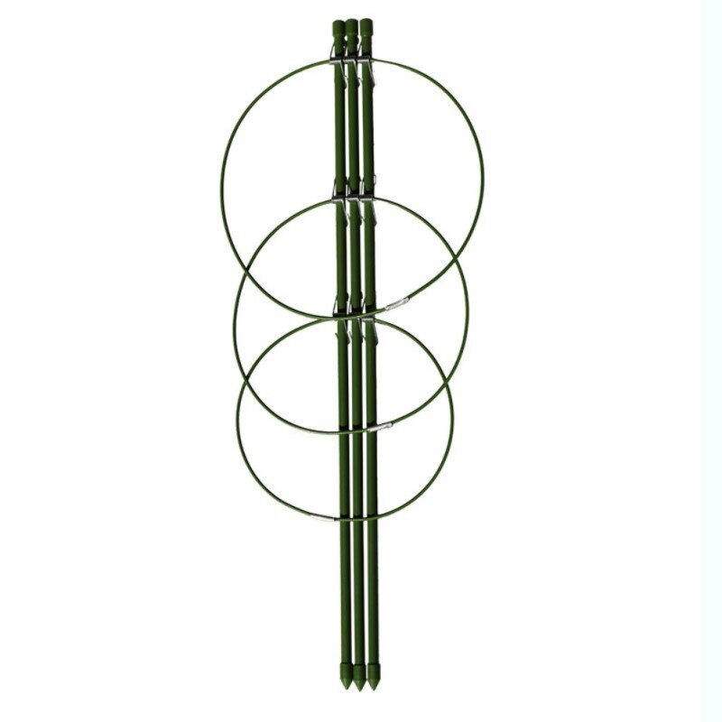 Hållbart klätterranka växtstöd 45cm/60cm plastbelagda järn växtstöd ram trädgård balkong växt blomma spaljé