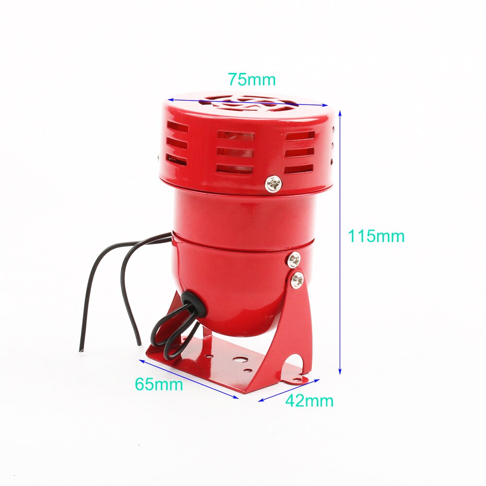 Ac 220v 110db rød mini metalmotor sirene industriel alarm lyd elektrisk beskyttelse mod tyveri ms -190