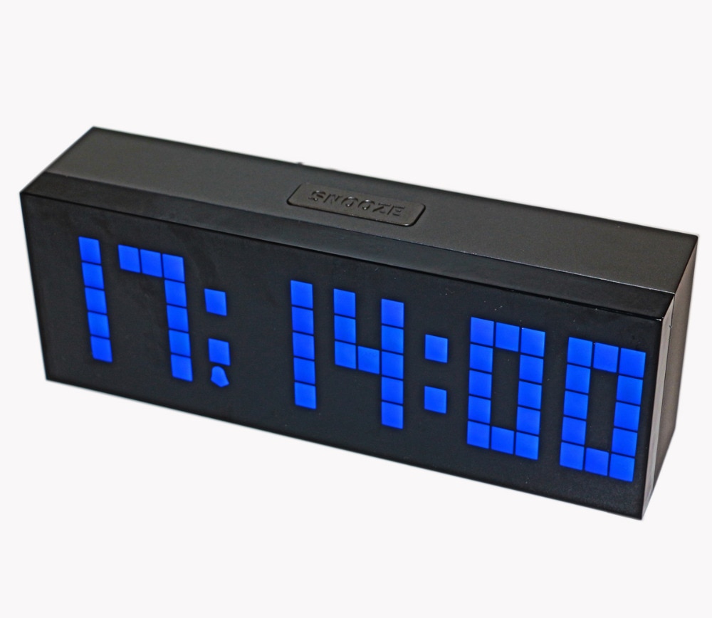 Desktop LED Digital Alarm Clock Wall Clock Large Countdown Timer with Temperature Date for Bedside Living Room Office