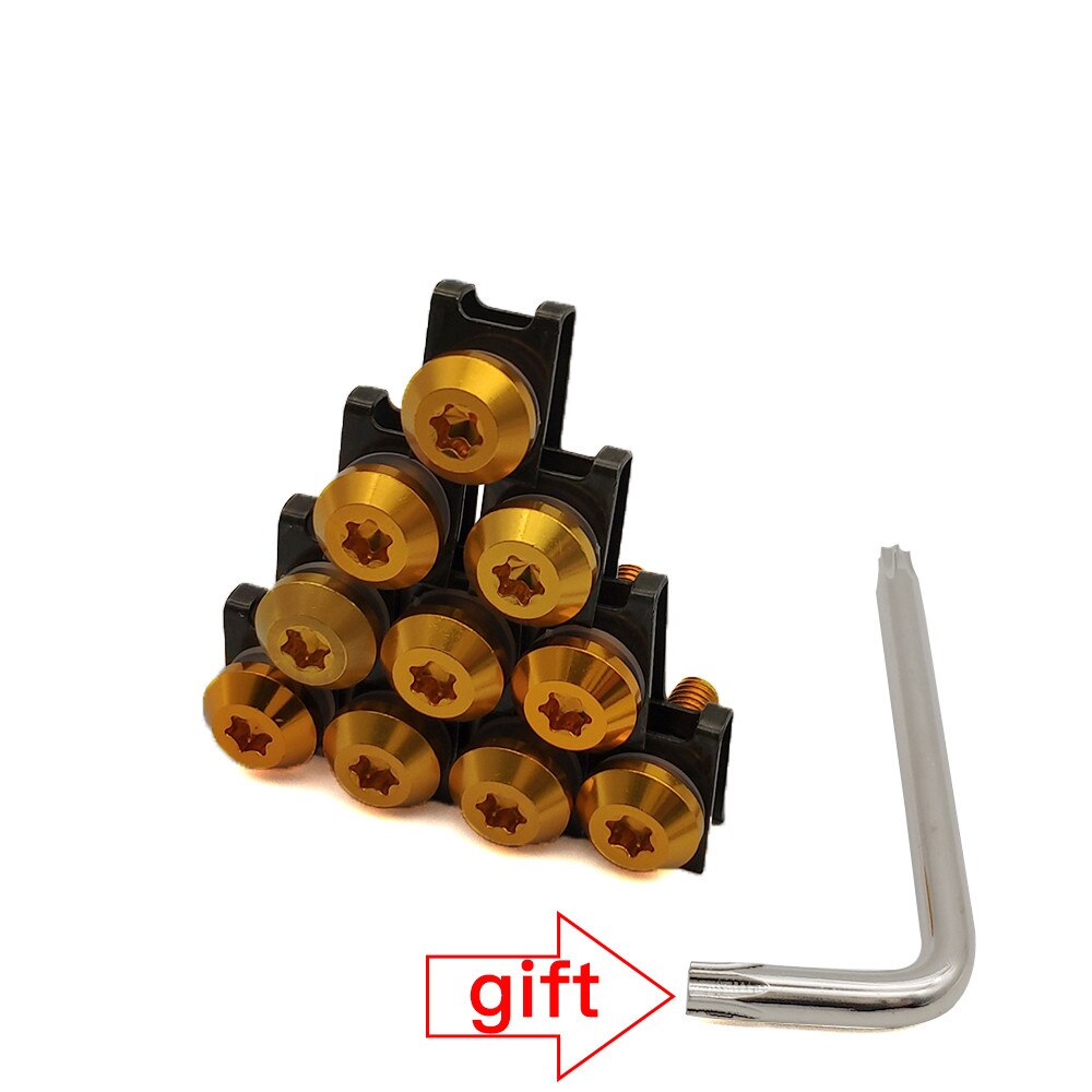Für BMW F800R F800S F800ST f 800 r HP2 Enduro K1200R Universal- Motorrad Verkleidung Körper Schrauben Rolle Clips Schraube Muttern m6: Gold