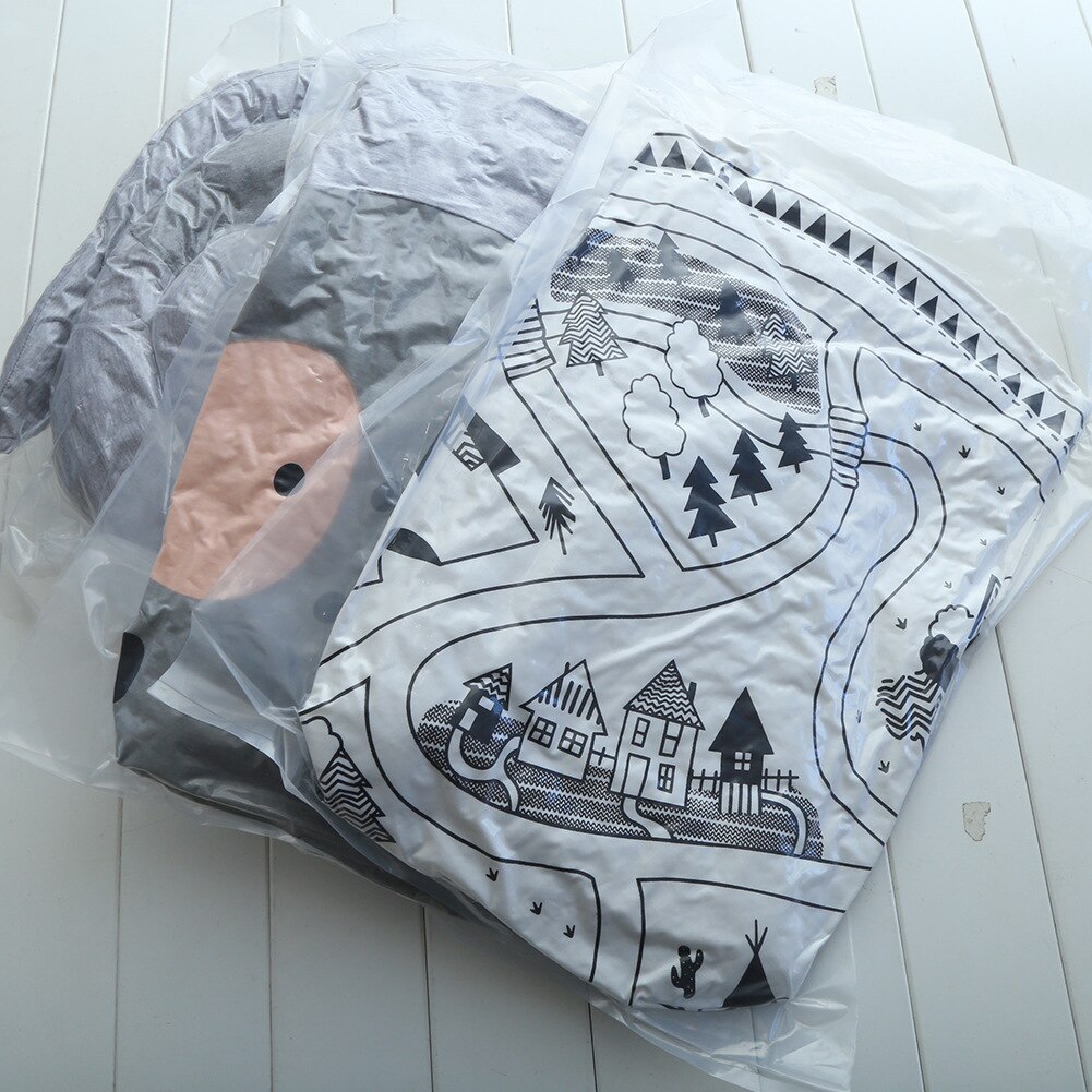 Animal nórdico, esteras de juego acolchadas para bebé, estera de algodón suave para gatear, alfombras de juego para niñas, alfombra redonda para el suelo para la decoración Interior de la habitación de los niños