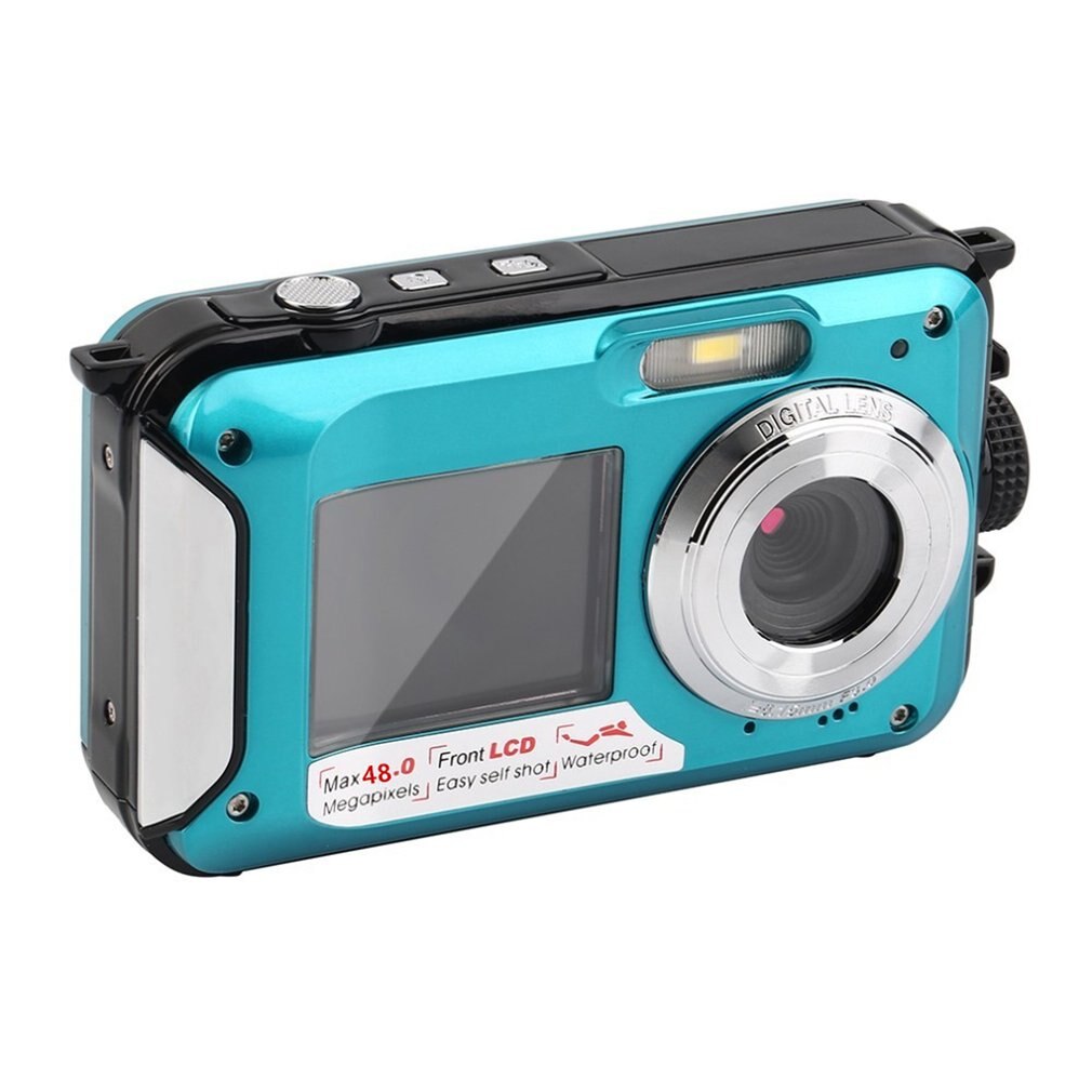 2.7inch TFT Digital Camera Waterproof 24MP/48MP MAX 1080P Double Screen 16x Digital Zoom Camcorder HD268 Underwater Camera