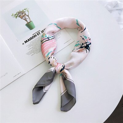 Femme hiukset solmio nauha kaula wear bandana naisten silkkihuivi print hijab huivi neliöpää tyylikäs nainen: 6