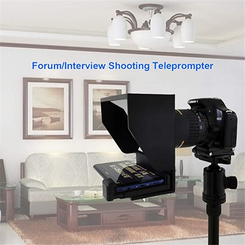 Mini Teleprompter portátil, artefacto de vídeo con Control remoto para teléfono y DSLR, grabadora