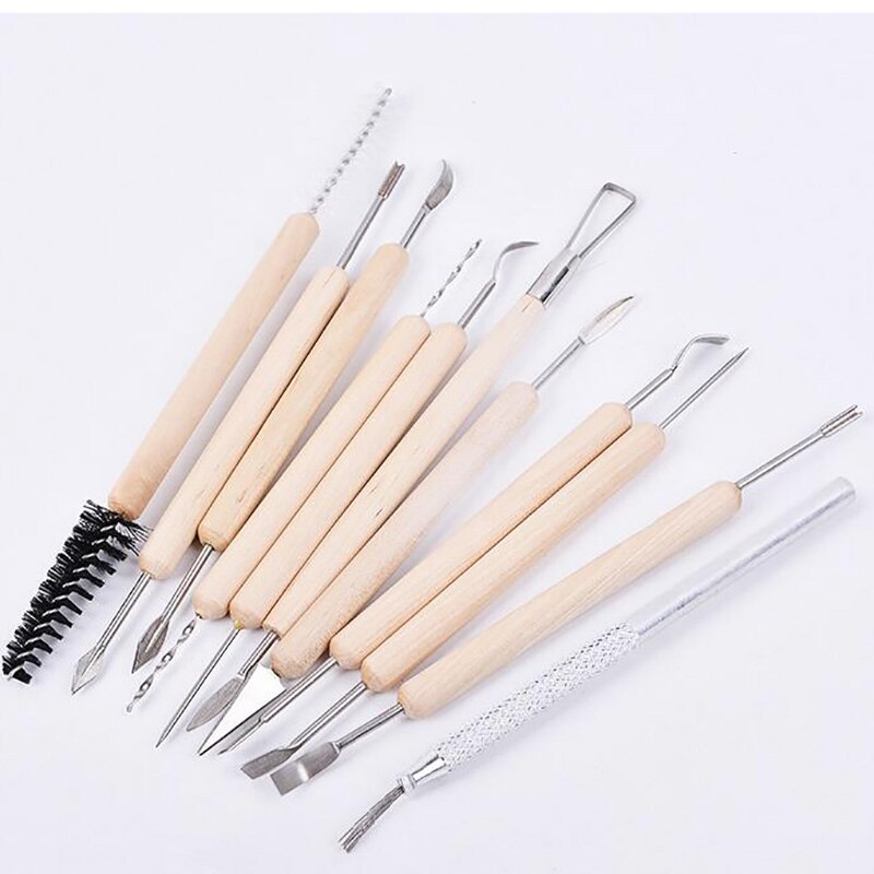 Polymer Clay Tools Modeling Clay Sculpting Tools Dotting Pen Silicone Tips Ball Stylus Pottery Ceramic Clay Indentation Tools: Set of 11