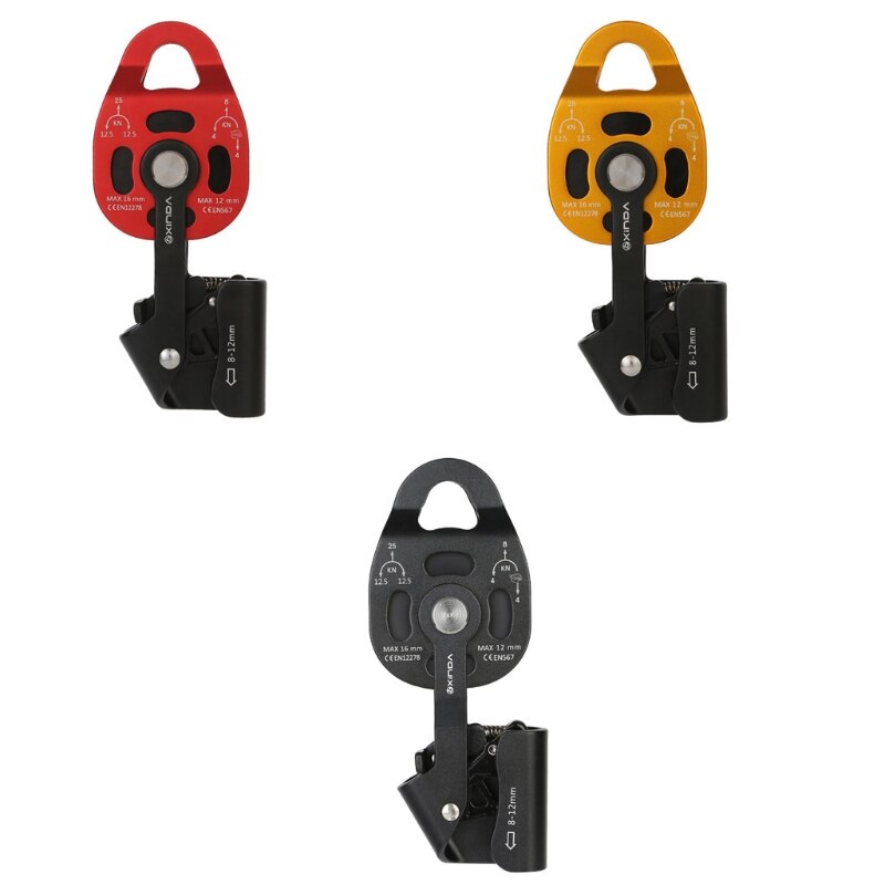 Multi-functional Lifting Tool Pulley Ascenders Aluminum Alloy Pulley Lifter Heavy Objects Lifting Tool for Rescue Use M4YD