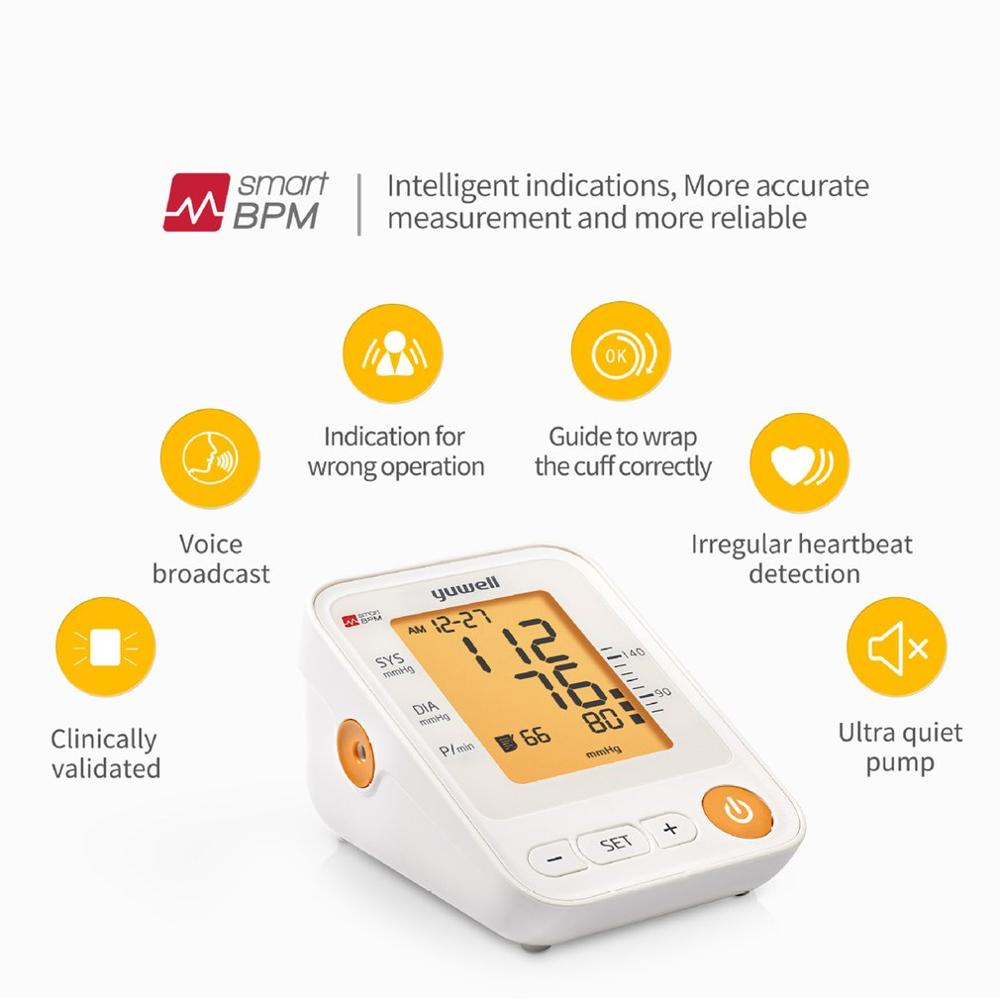 Bloeddrukmeter voor de arm, bloeddrukmeter met lcd-scherm, digitale hartslagmeter, automatische monitor, thuiszorgapparatuur