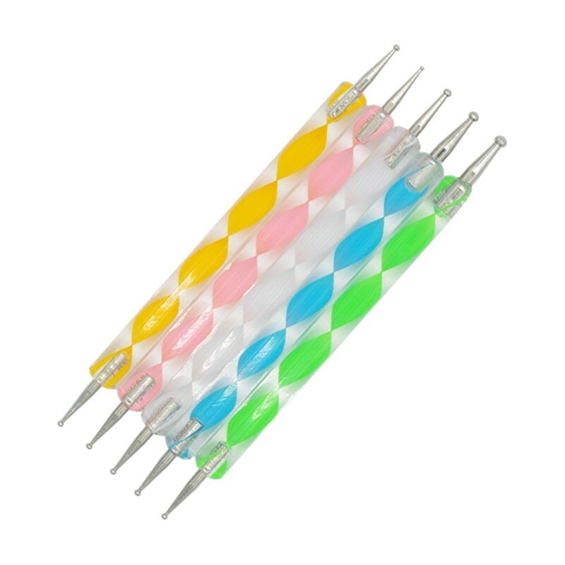 Qcwwy Outils De Pointage Floral – Set De 5 Stylos Avec 10 Formes De Pétales – Poignée Ergonomique – Pour Art Du Pointillisme Et Gaufrage – Plastique Durable