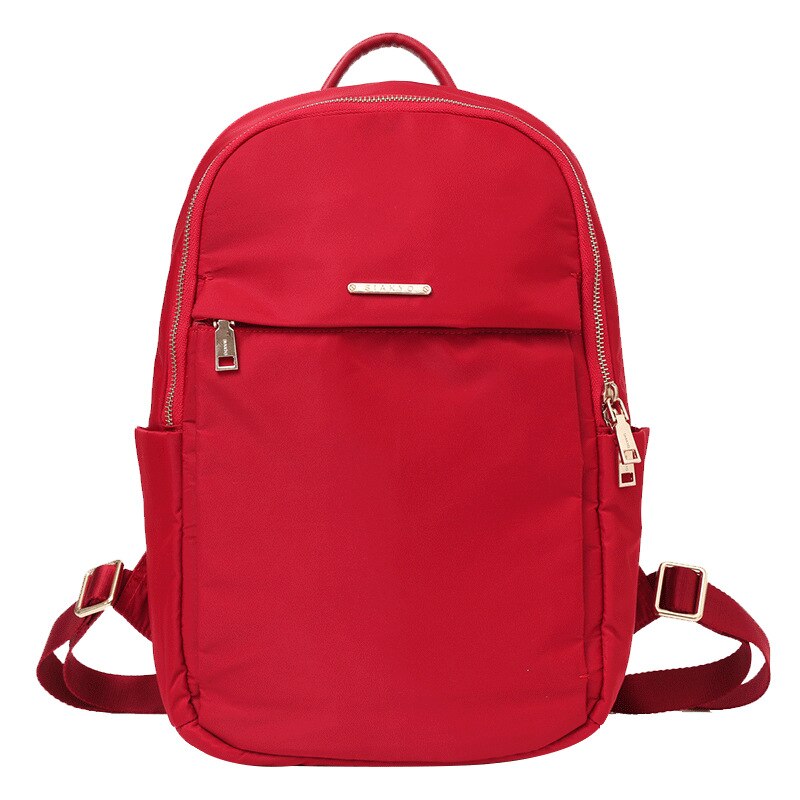 Große Business Weibliche Rucksack Laptop 15,6 zoll Wasserdichte Frauen Rucksäcke für Reise Schwarz Rucksack Tasche Luxus Bagpack für Mädchen: Red / 15.6 Inch Large Size