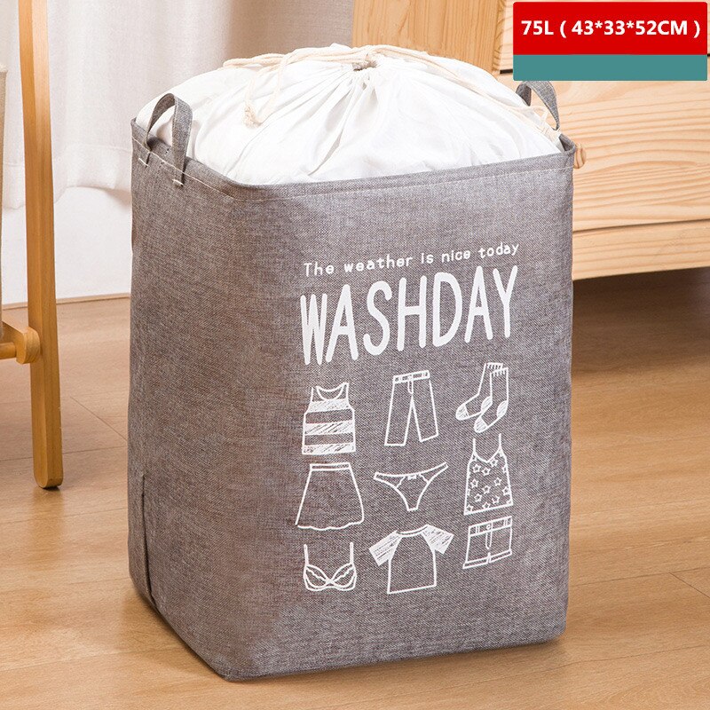 Quilt Opbergtas Stijl Katoen Linnen Kleding Deken Opbergtas Opvouwbare Kleding Organizer Thuis Opbergtas: 2