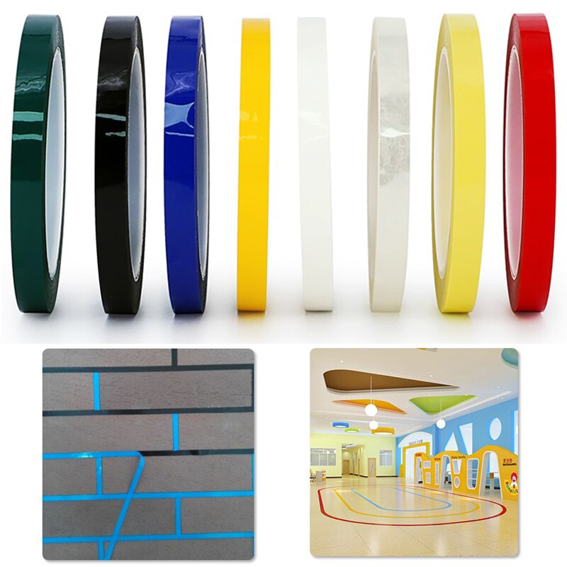 Desktop Positioning Tape 50M Marking Tape Whiteboard Color Discrimination Warning Grid Line Adhesive Tape Supply