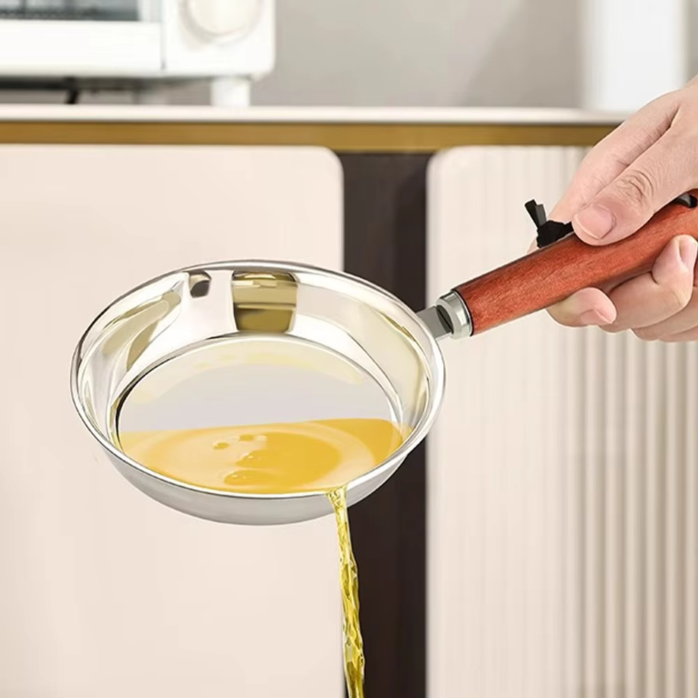 Eierkoekenpan Keuken Olie Verwarming Pan 316 Roestvrij Staal Eierpannenkoek Maker Kleine Roestvrijstalen Pan