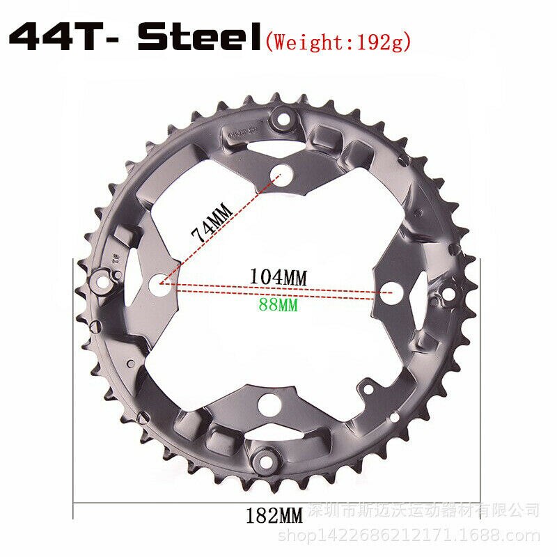 Bicycle 22/24/32/42/44T Sprocket Repair Cranksets Chainring Guard Protector: 44T Steel
