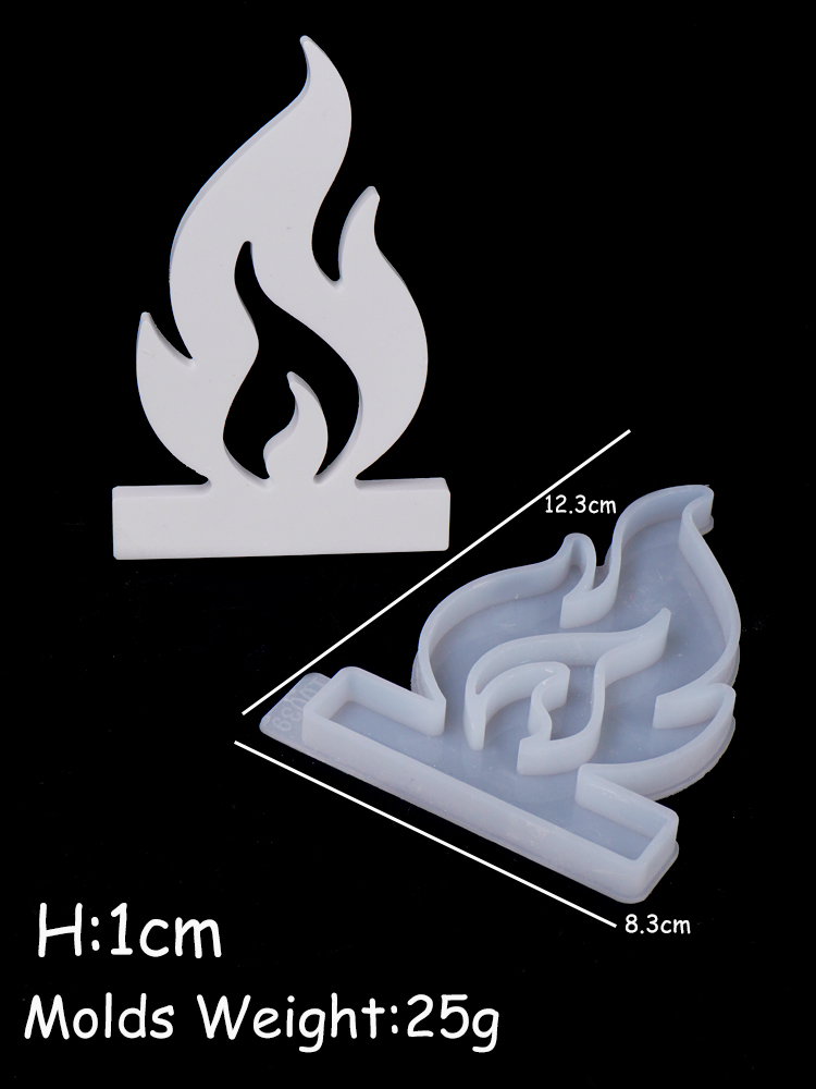 Portavelas de llama, molde de silicona 3D estilo Agni, candelabro de hormigón de yeso, soporte de lámpara hecho a mano, molde para decoración del hogar