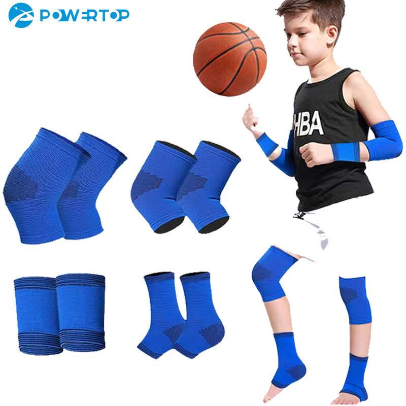 1 par de rodilleras deportivas para niños, coderas, muñequeras, tobilleras, rodilleras para niños y niñas, para deportes de baloncesto y voleibol
