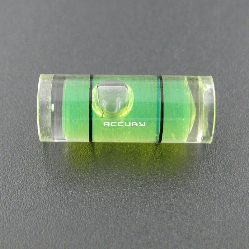 100pcs 8*20mm Plastic tube level protractor Acrylic Bubble level Circular spirit level vial