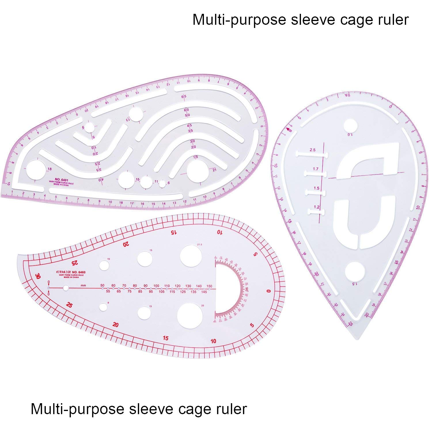 KIMISS Französische Kurvenmuster Lineal 7-tlg. | Nähen Und Schneidern