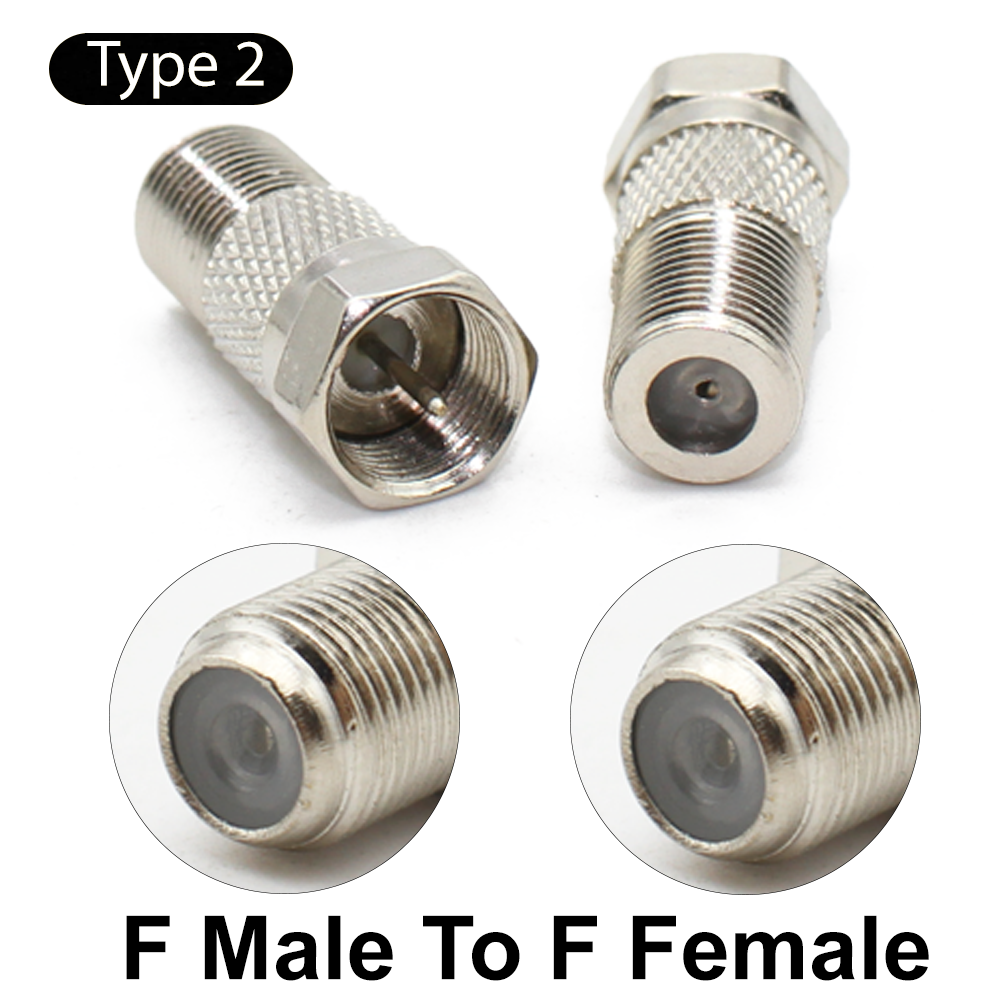 F tv aérea f macho fêmea adaptador ângulo reto rf conector coaxial 3way tipo t divisor cabo antena f combinação: Cinza escuro