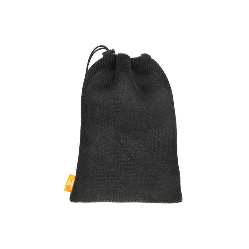 1/2pcs Nylon Drawstring Storage Bag Multi-Functional Mesh Mobile Phone Data Cable Charger Storage Pouch Bag Portable Organizer: 2pcs 9  inches black