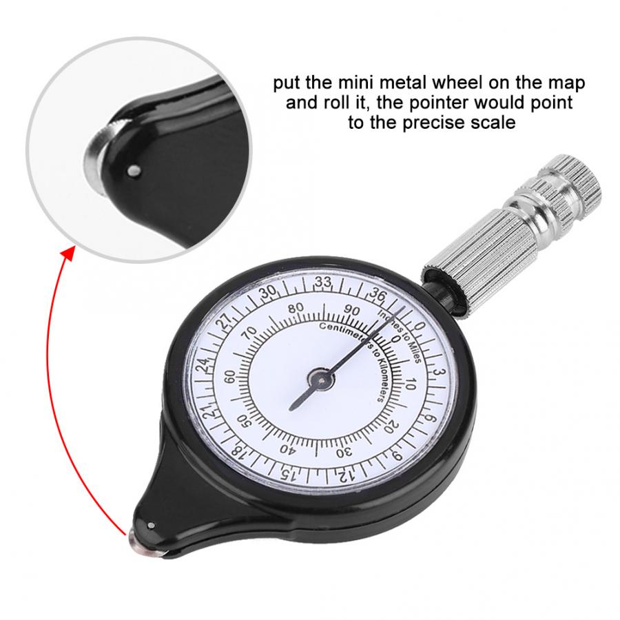 2 in 1 Mini Outdoor Map Measurer Compass Accurate Distance Caculator Mapping Tool Metal Pointer Multifunctional Tool compass