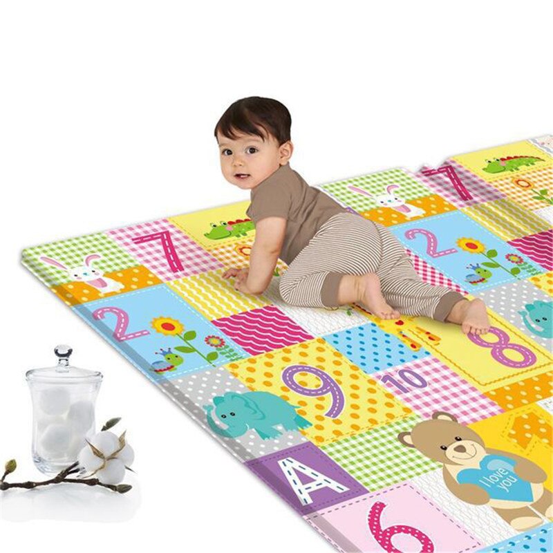 XPE-alfombra plegable con dibujos animados para niños, tapete de juegos para bebés, alfombrilla para niños, puzle