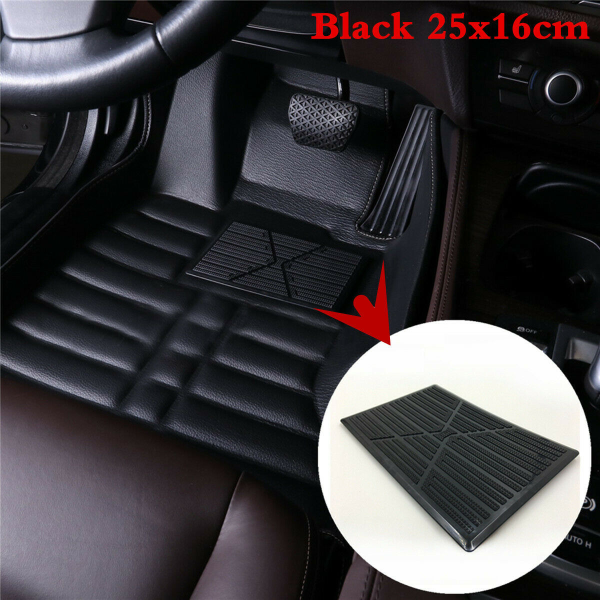 Carpet Foot Rest Pedal Guard Foot Rest Pedal Black For Driver Car Mat Brandnew