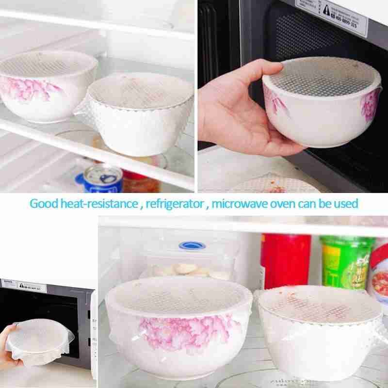 Reusable Silicon Stretch lids universal lid Silicone food wrap bowl pot lid silicone cover pan cooking Kitchen Stoppers S,M,L