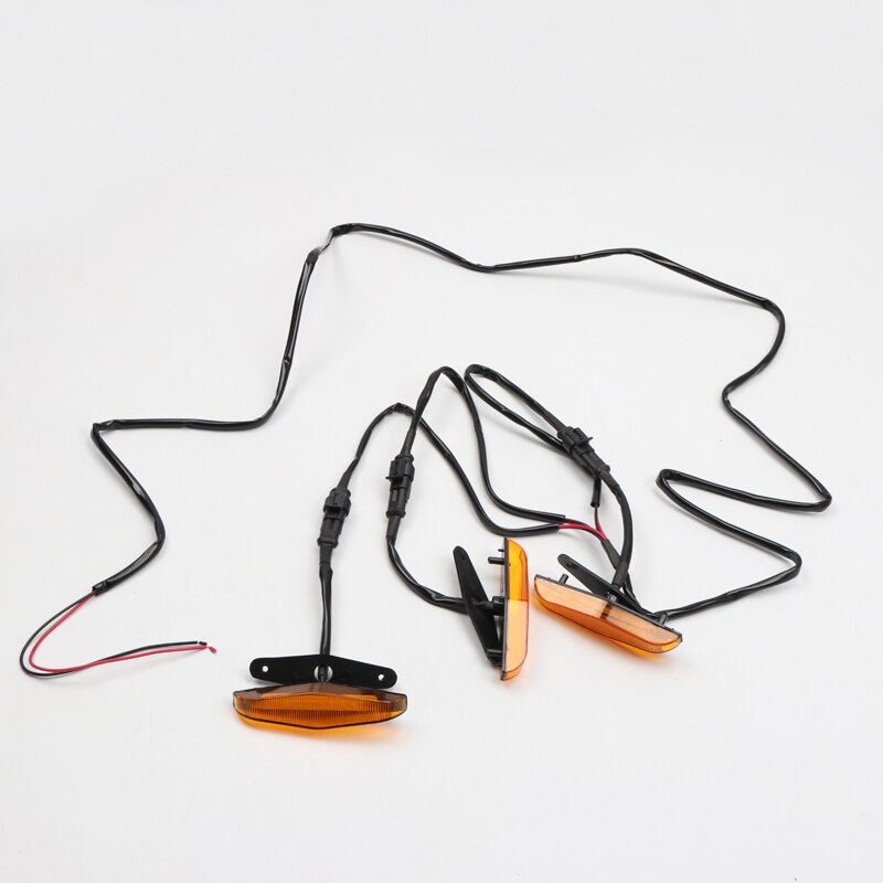 For Toyota 4Runner TRD Pro - Exterior Yellow Front Grill Grilles Lights Amber Front Grille Lighting 3PCS