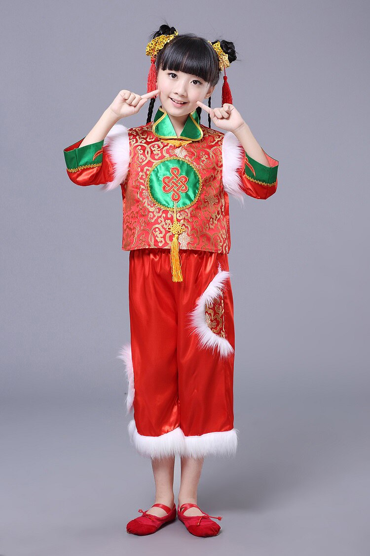 Kids Traditional Chinese Year Clothing Girls Ancient Costumes Folk Dance Chinese Traditional Costume Boys Culture Tang Suit
