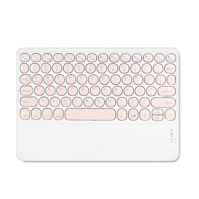 Teclado y panel táctil inalámbrico para tableta y teléfono, teclado de ratón Bluetooth de 10 pulgadas para iPad Air 4 Pro 11, Huawei Matepad: pink