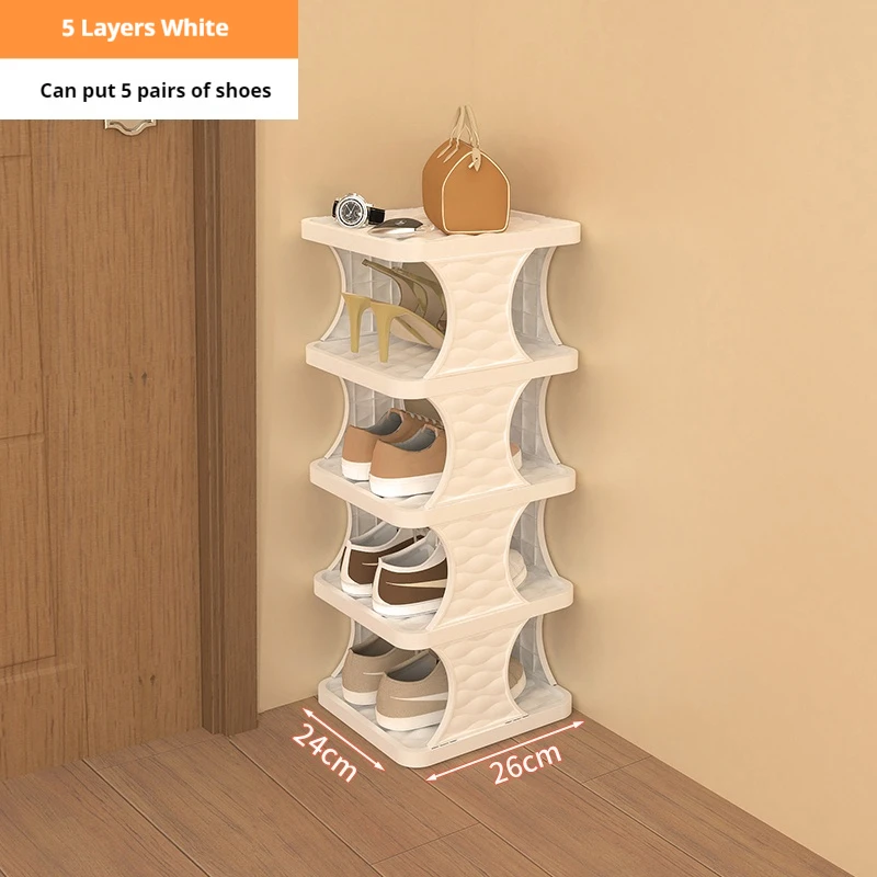 Schuhregal, Schuh-Organizer mit mehrschichtigem farbigem Schrank, Schuhregale, einfaches Schuhregal, abnehmbare Schuhregale für Schlafzimmer
