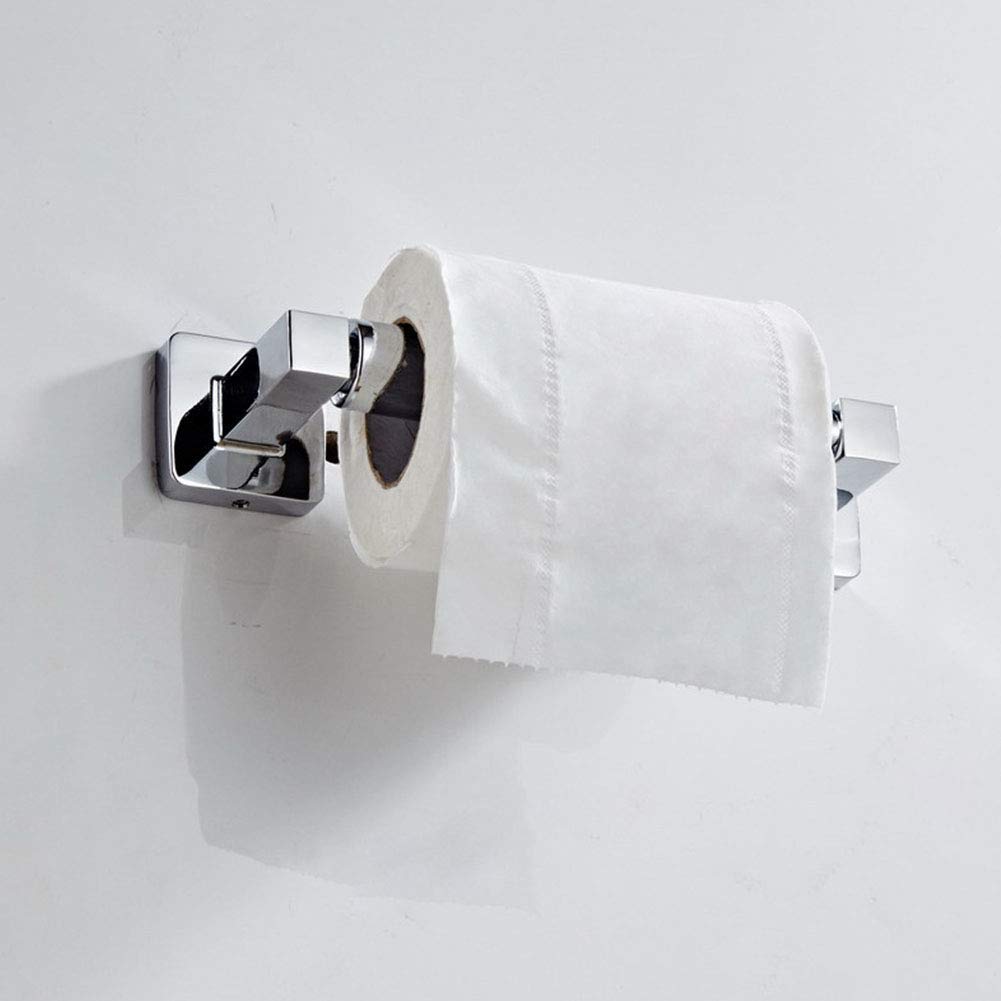 Soporte de papel higiénico retráctil herramientas de toalla utensilio montado en la pared rollo de papel soporte de baño cromado 20,5x14x4,5 cm soportes de papel