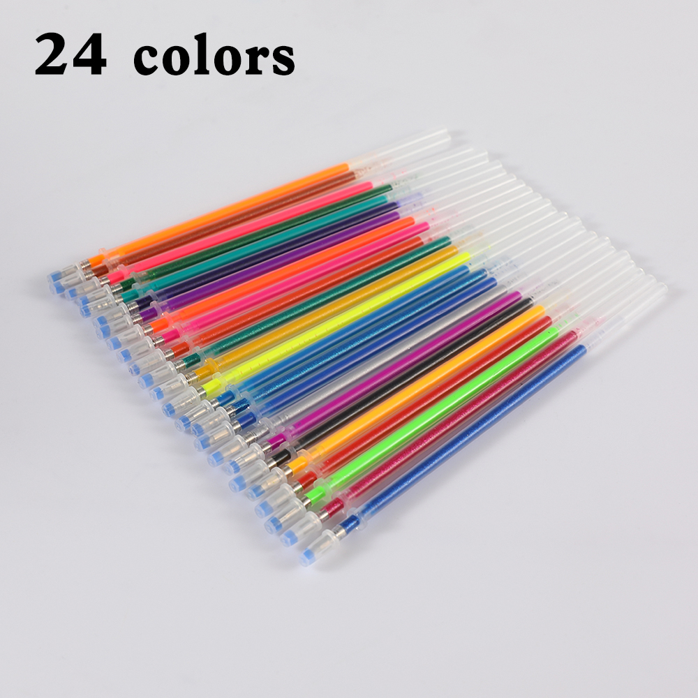 0,5 mm 100 Farben Kugelschreiber Fluoreszierende Minen Farbblitzstift Glatte Tinte Malerei Graffiti Stifte Studentenbriefpapier 04116: YELLOW