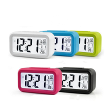 Ledet digitalt vækkeur baggrundslys snooze lydløs kalender desktop elektronisk bcaklight bordure desktop ur