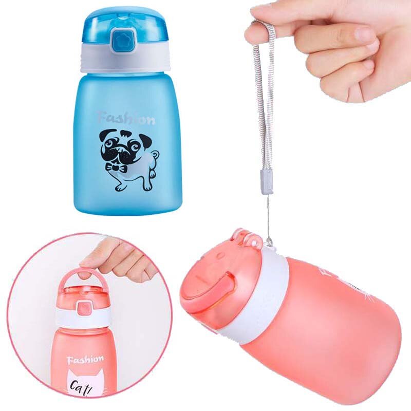 1 stk baby kid ikke-spild krus flaske med halm drikkeflaske folde halm barn kop sipper flaske fodring træning kop 430ml