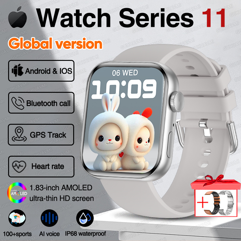 Versione globale Moda NUOVO Orologio Serie 11 Uomo Donna SmartWatch GPS Traiettoria Bracciale HD Bluetooth Chiamata sport Orologio impermeabile: multicolore