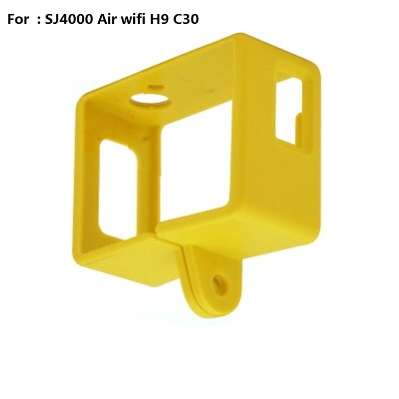 Clownfish capa protetora para câmera sjcam sj5000, acessórios de proteção com armação de proteção para sj4000 sj9 soocoo c30 eken h9: SJ4000 C30 H9 yellow