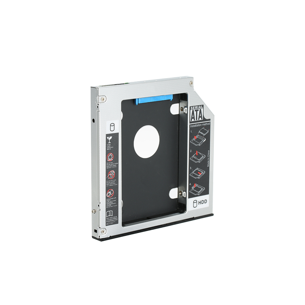 Hard Drive Caddy Tray SATA 2nd HDD SSD Caddy Case for 12.7mm Universal CD/DVD-ROM