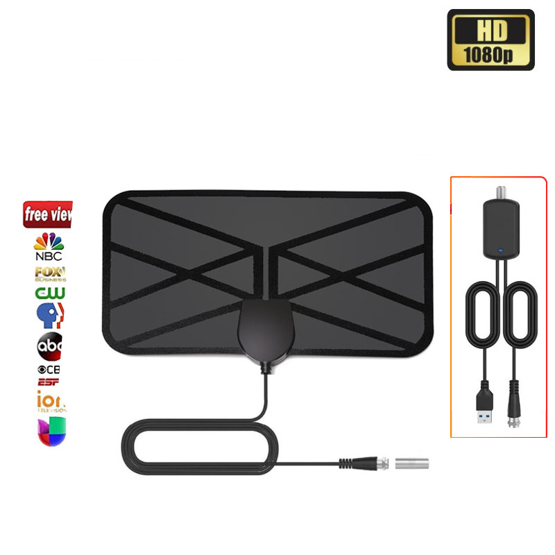 Digital TV Antenna indoor ground wave digital high-definition antena 4K 1080P antenna signal booster HDTV Amplified
