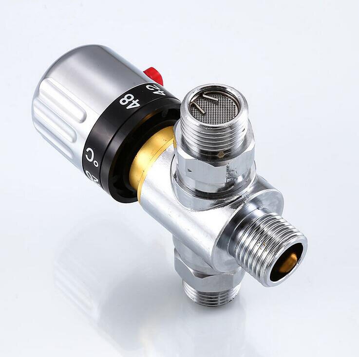 Brass thermostatic valve temperature mixing valve, Kitchen/bathroom filling valve, Toilet wash basin temperature control valve