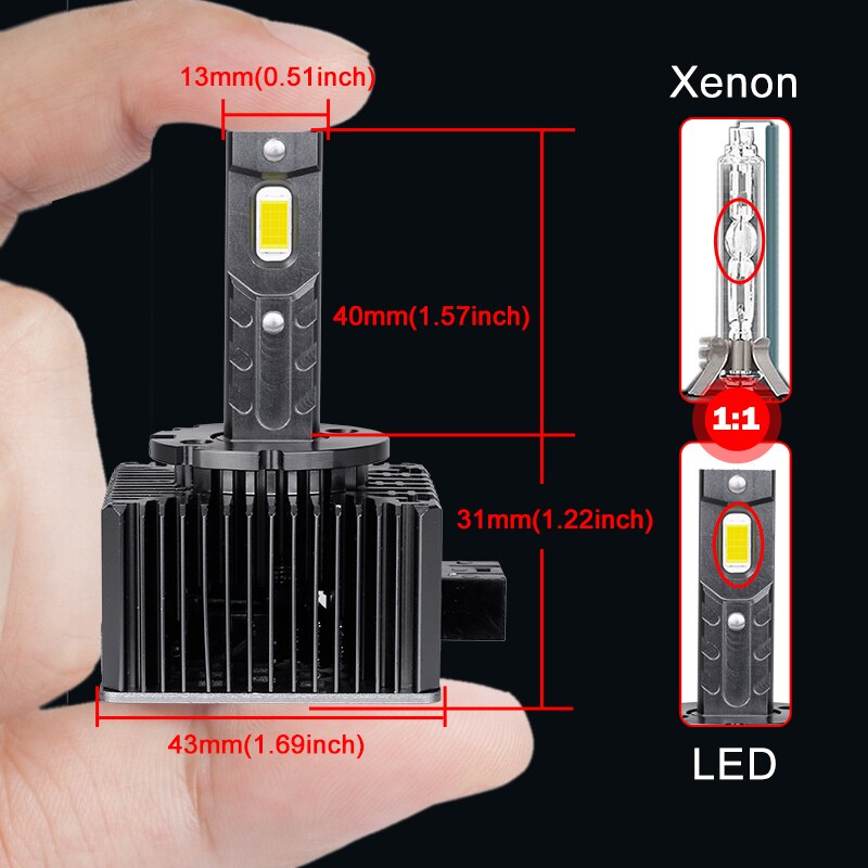 Bullvision D3S LED Scheinwerfer HID D1S D2S D4S D5S D8S D1R D2R D3R Turbo LED 35000LM Zwei-seitig CSP chip 6500K Weiß 90W Plug &amp; Play