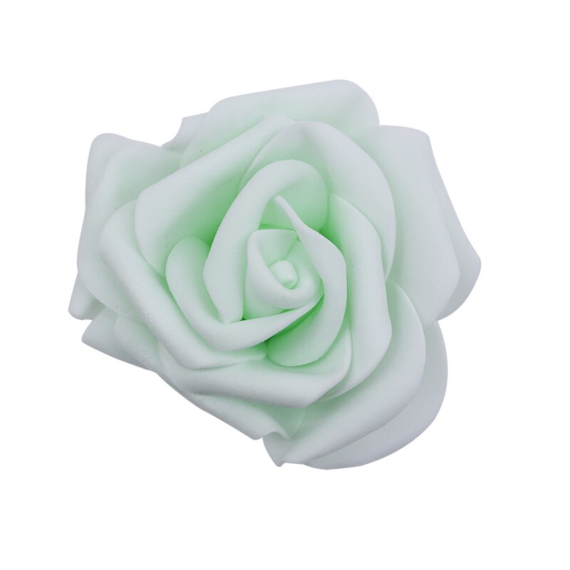 30Pcs 8 Cm Grote Foam Rose Kunstmatige Bloemhoofdjes Voor Bruiloft Decoratie Diy Kransen Boeket Handgemaakte Ambachten Accessoires: F11 Light green