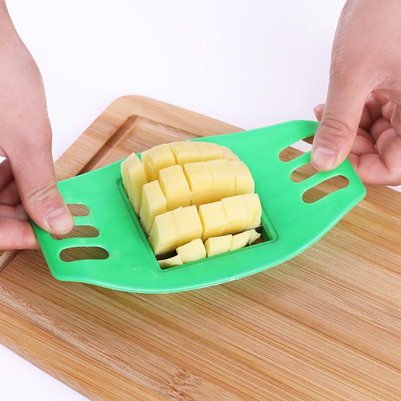Stainless Steel Vegetable Potato Sharp Slicer Cutter Chopper Chips Making Tool Potato Cutting Fries Tool Kitchen Accessories2021