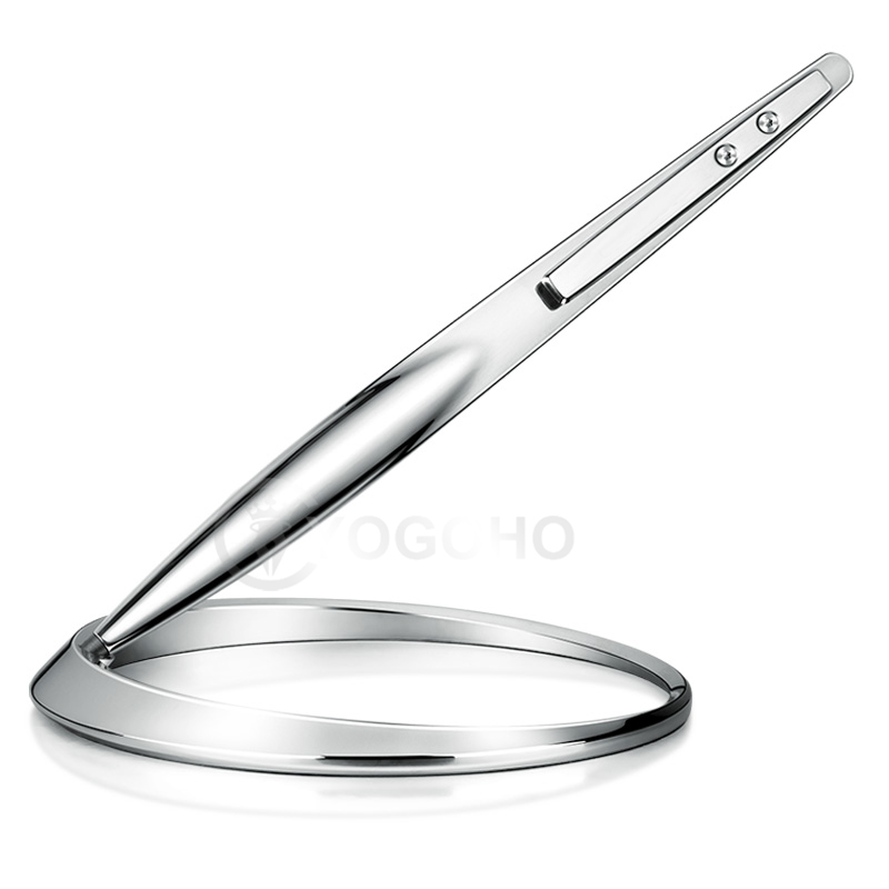 Penna eterna permanente creativa nera/argento/grigia senza inchiostro matita per penne senza inchiostro in metallo con confezione regalo di lusso: Shine argento