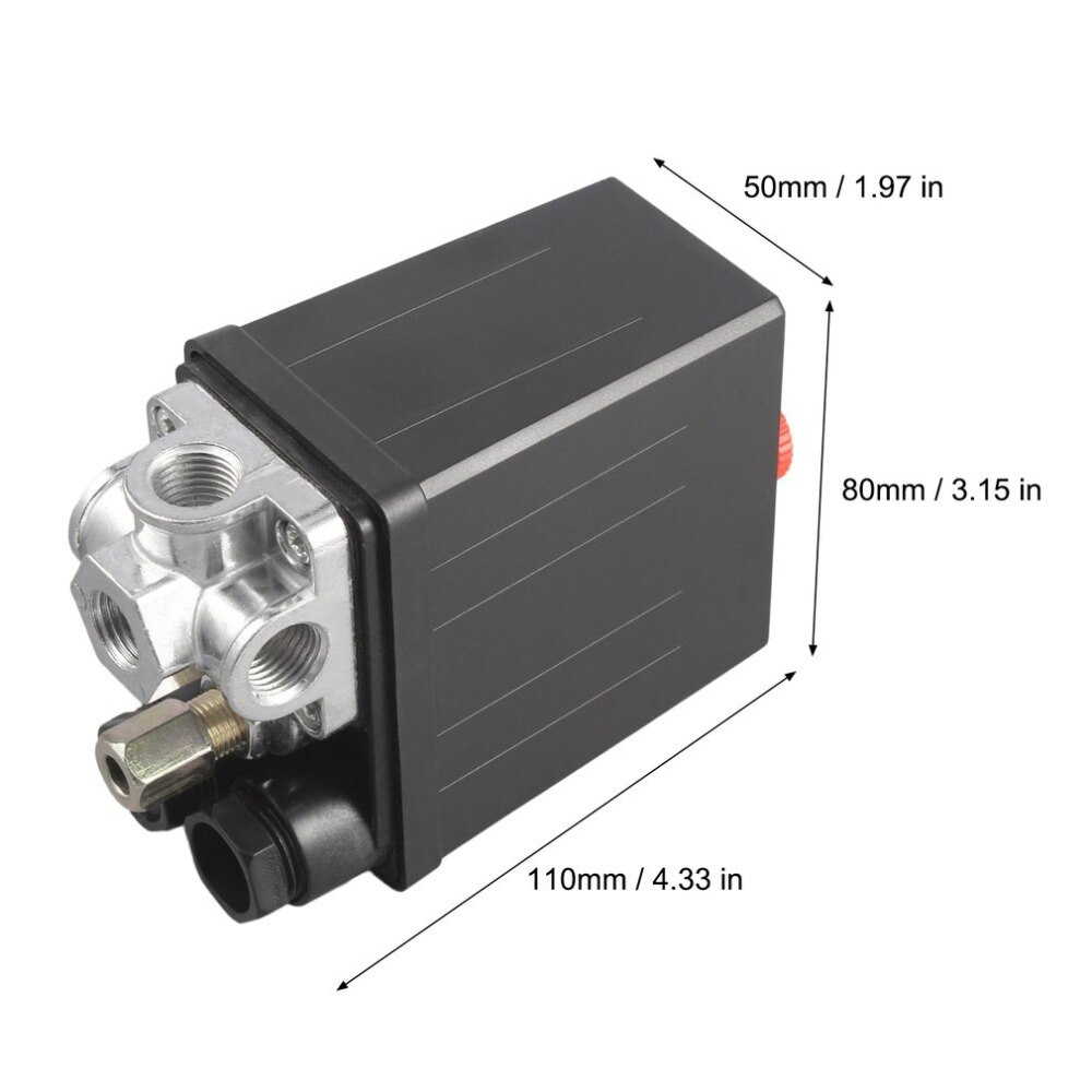 1Pcs Heavy Duty Air Compressor Pressure Switch 240V 16A Auto Control 90 PSI -120 PSI Air Compressor Switch Control