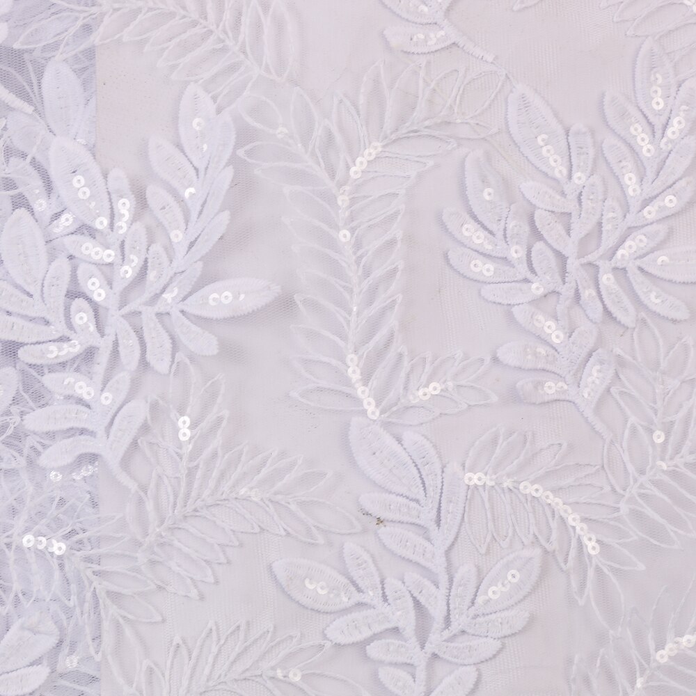 Gold French Lace Fabric Net Lace Fabric Sequin Fabric Embroidery Sequence Lace Fabric for Wedding KS3144B