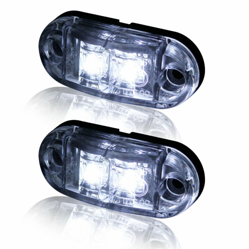 10pcs White LED Marker Lights Car Truck Trailer LED Side Marker Lights For exterior interior use