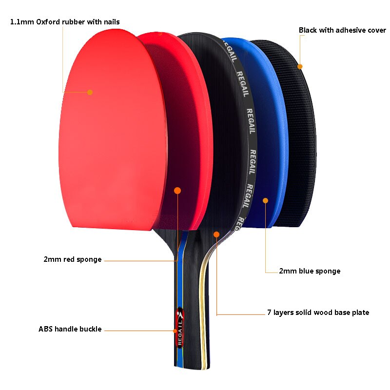 3 Sterren Ping Pong Paddle Sets Tafeltennis Peddels 3 Ballen 2 Tafeltennis Rackets Opslag Gevallen Indoor Outdoor Games accessoires
